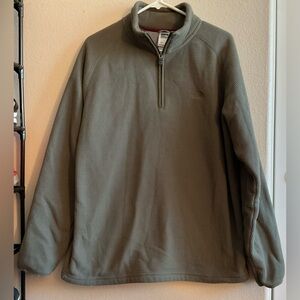 North Face Men’s Olive Green Quarter-Zip Pullover size Large‎ Jacket Sweater